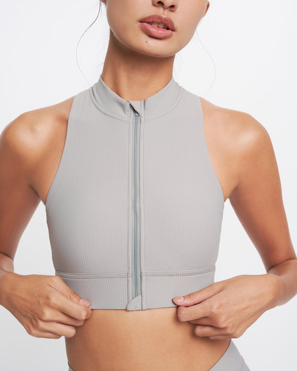 Luxe Front-zip Halter-neck